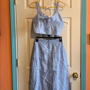 Light blue chiffon set